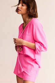 Boden Pink Serena Doublecloth Blouse - Image 3 of 5