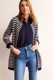 Boden Blue Longline Merino Cardigan - Image 1 of 6