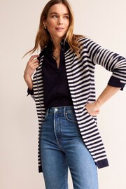 Boden Blue Longline Merino Cardigan - Image 4 of 6