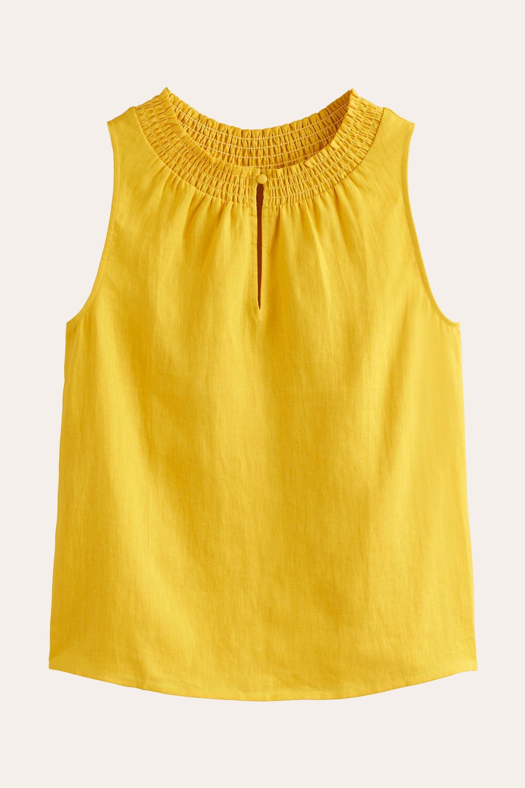 Buy Boden Yellow Georgia 100 Linen Sleeveless Top from Next USA