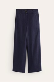 Boden Blue Petite Westbourne Crop Linen Trousers - Image 5 of 5