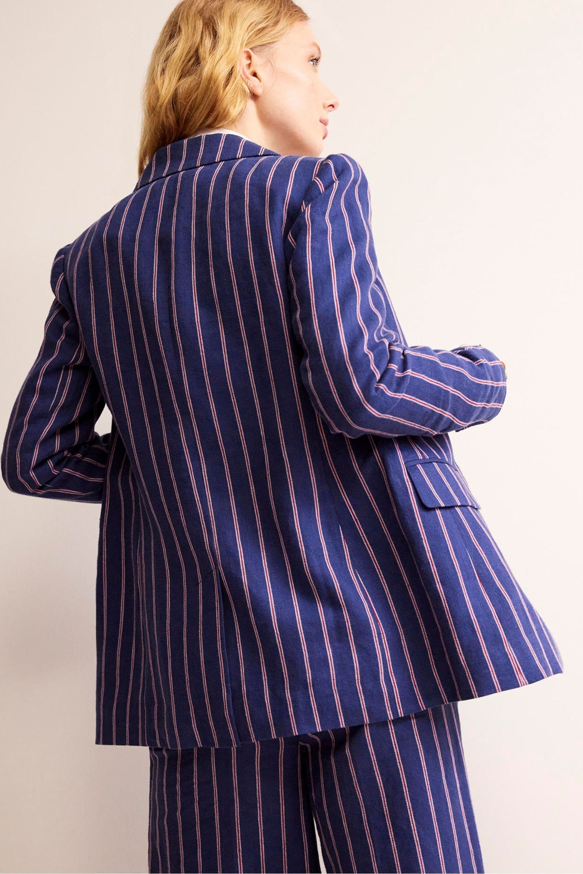 Boden Blue Bloomsbury Interest Blazer - Image 3 of 5