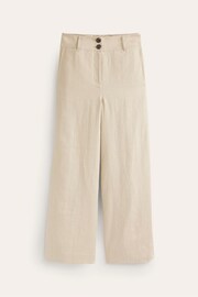 Boden Natural Westbourne Crop Linen Trousers - Image 5 of 5