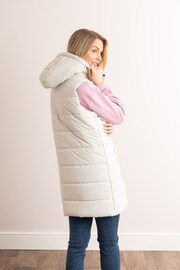 Lakeland Leather Cream Natalie Longline Padded Gilet - Image 2 of 7