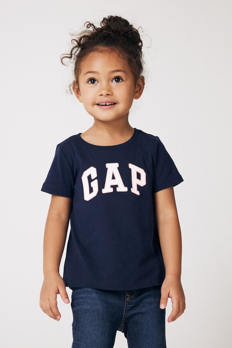 Gap Blue Logo Graphic Short Sleeve T-Shirt (6mths-5yrs) - Image 1 of 8