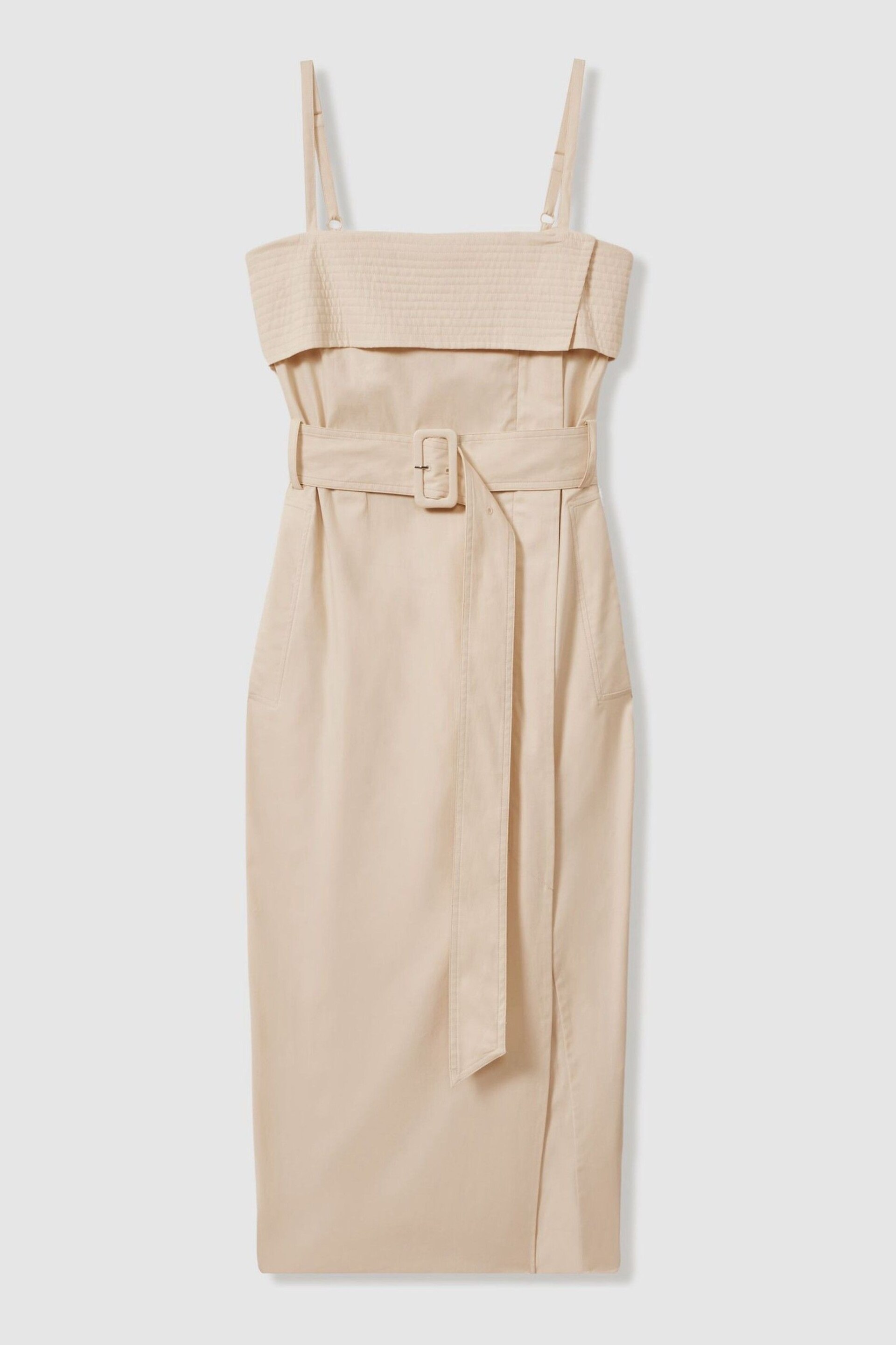 Reiss Stone Dhalia Cargo Belted Midi Dress - Image 2 of 5