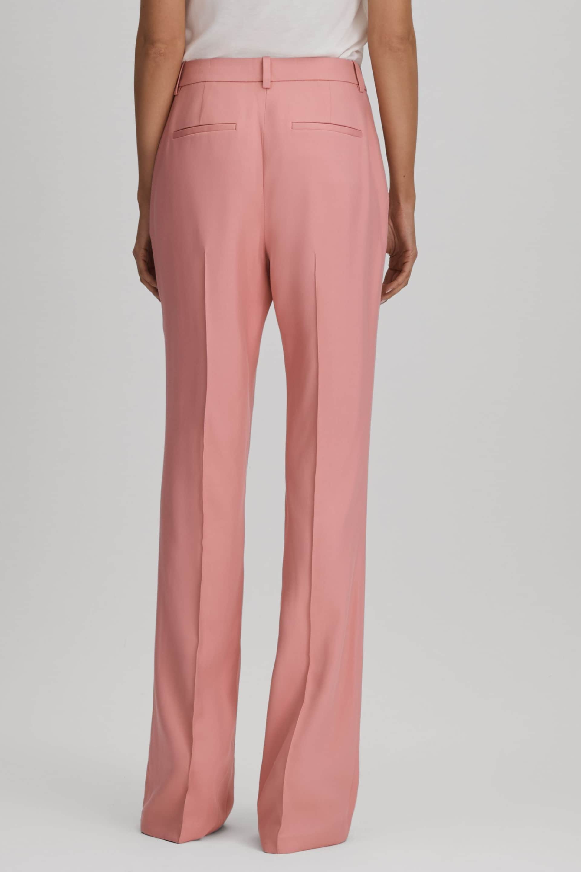Reiss Pink Millie Flared Suit Trousers - Image 5 of 6