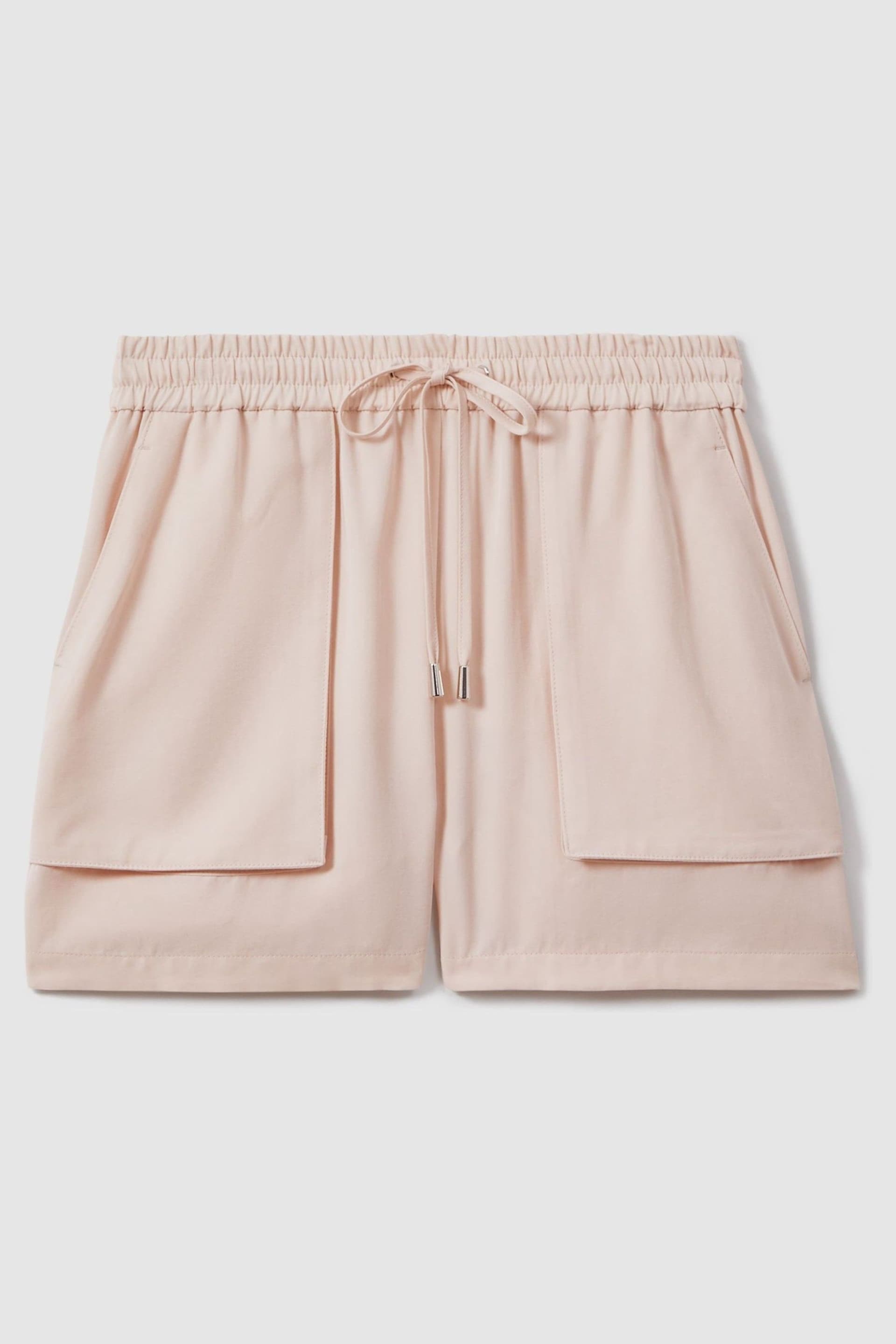 Reiss Pink Isador Drawstring Shorts with TENCEL™ Fibers - Image 2 of 5