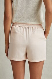 Reiss Pink Isador Drawstring Shorts with TENCEL™ Fibers - Image 4 of 5