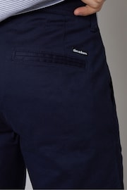 Threadbare Blue Cotton Regular Fit Chino Trousers with Stretch - Image 4 of 4