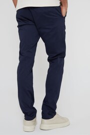 Threadbare Navy Cotton Slim Fit Chino Trousers With Stretch - Image 2 of 4