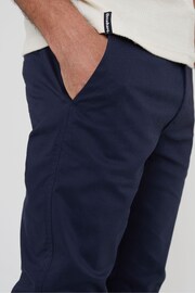 Threadbare Navy Cotton Slim Fit Chino Trousers With Stretch - Image 4 of 4