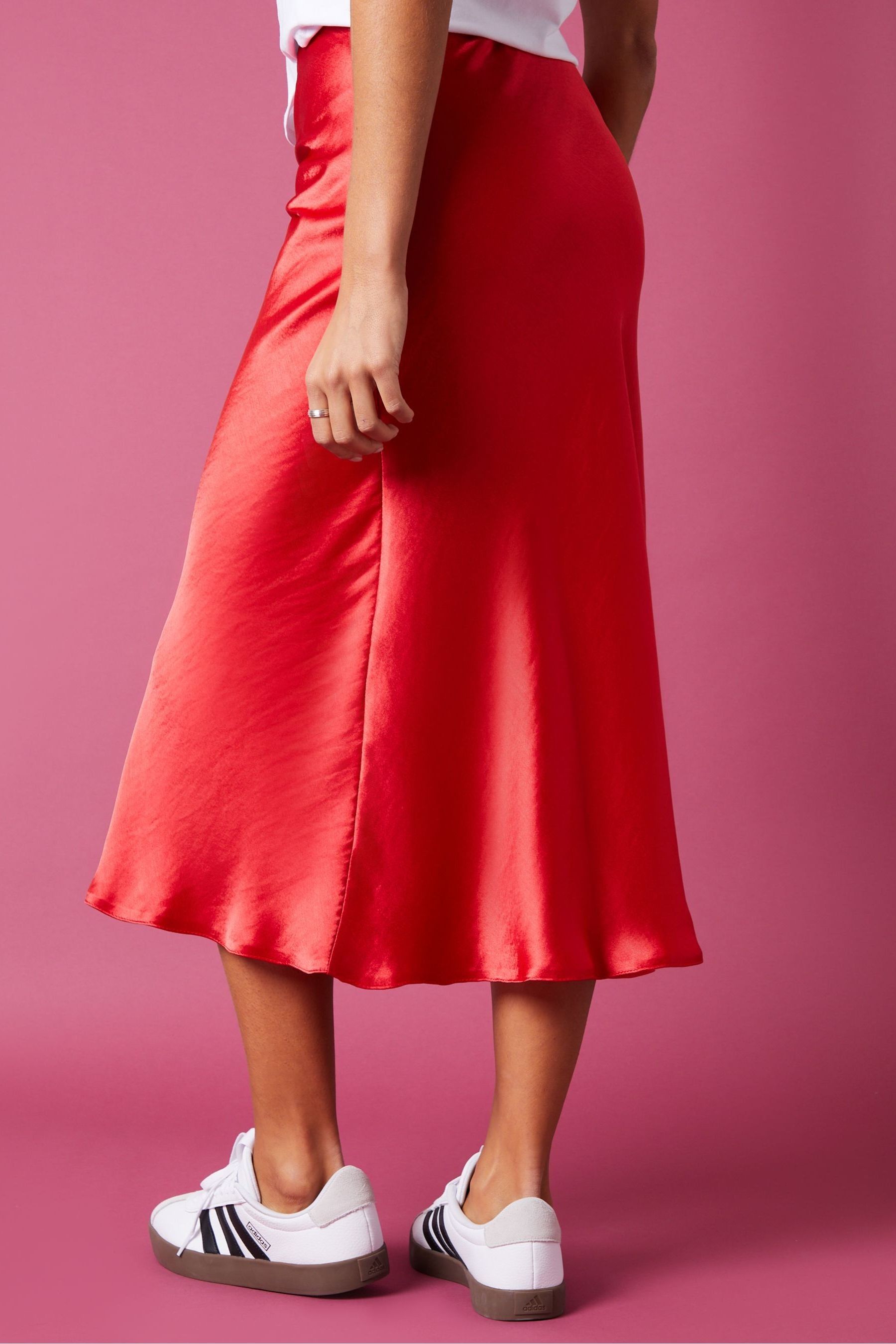 Satin midi skirt 5t store