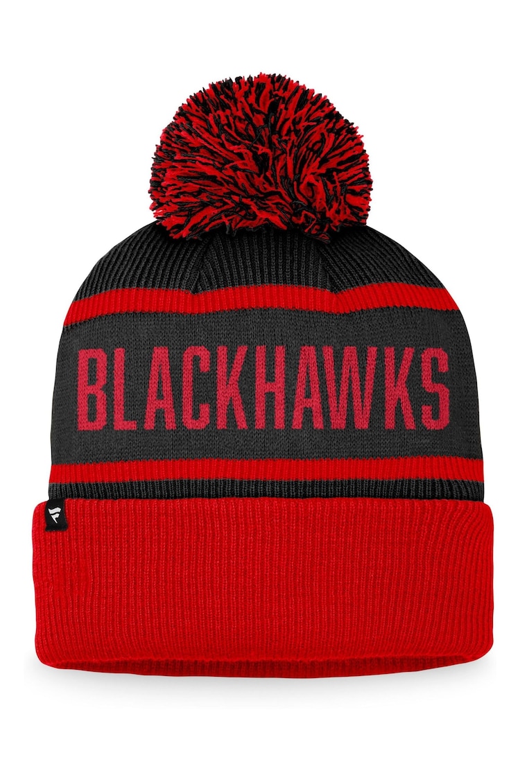 adidas Red NHL Chicago Blackhawks Heritage Bobble Hat - Image 2 of 2