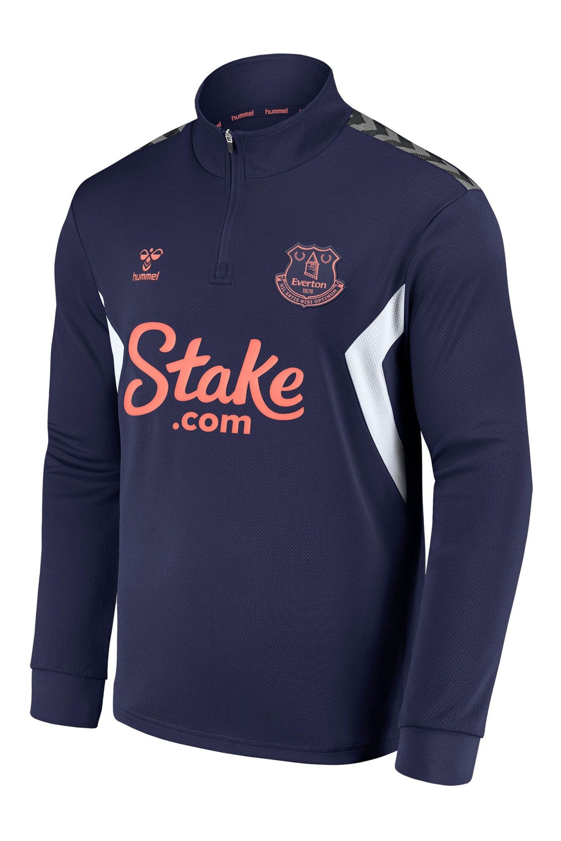 adidas Blue Everton Away Matchday Half Zip Sweatshirt - Image 2 of 3