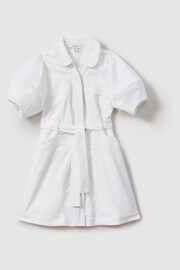 Reiss Ivory Ginny Senior Belted Puff Sleeve Dress - Image 2 of 4