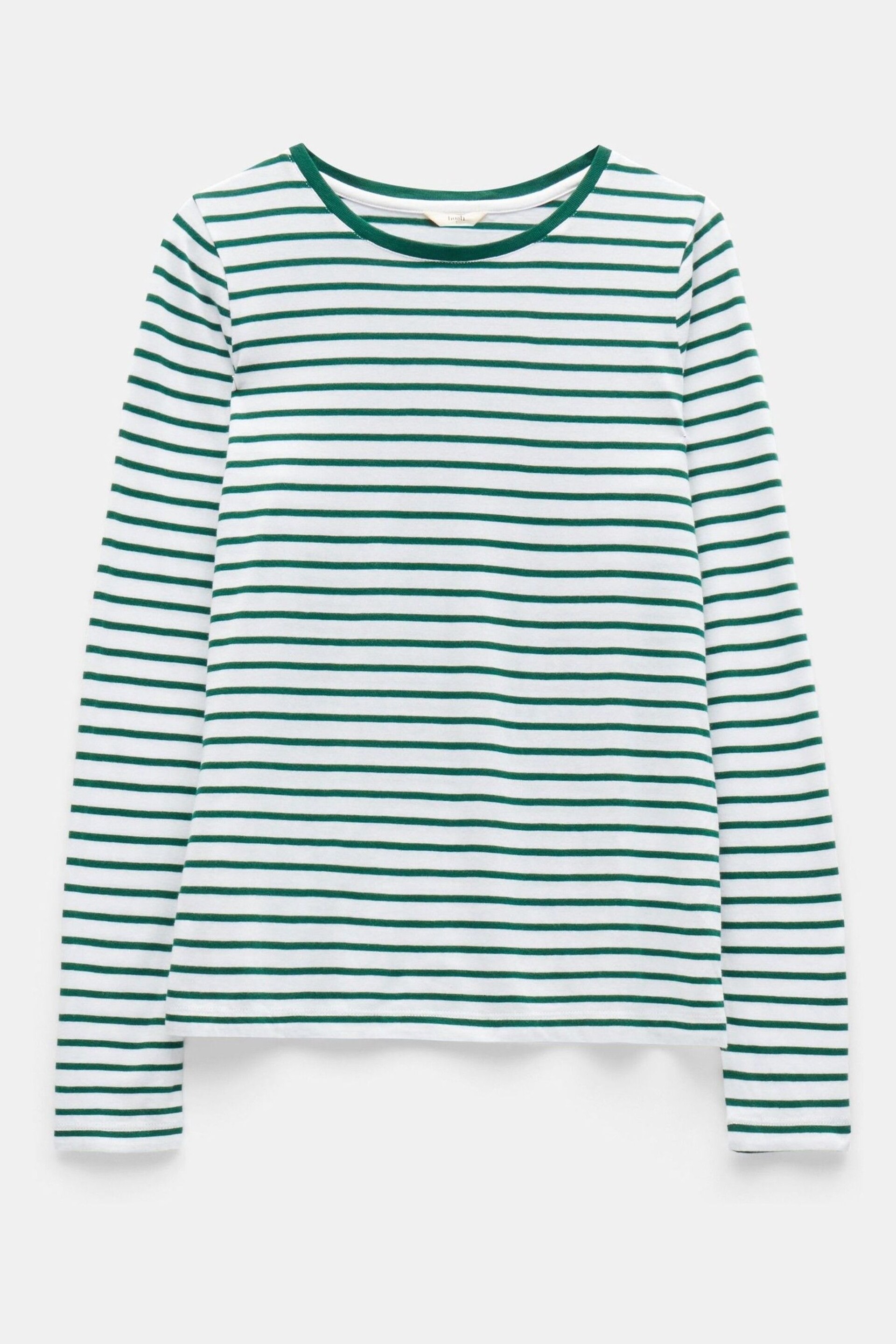 Hush Green Anna Stripe Crew Neck T-Shirt - Image 5 of 5