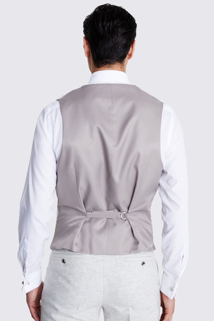 MOSS Grey Tailored Fit Light Donegal Waistcoat - Image 3 of 3