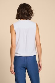 White Stuff White Tulip Jersey Sleeveless Shirt - Image 2 of 7