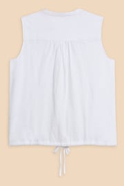 White Stuff White Tulip Jersey Sleeveless Shirt - Image 6 of 7