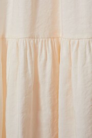 Reiss Neutral Tammy Tiered Drawstring Maxi Skirt - Image 6 of 6