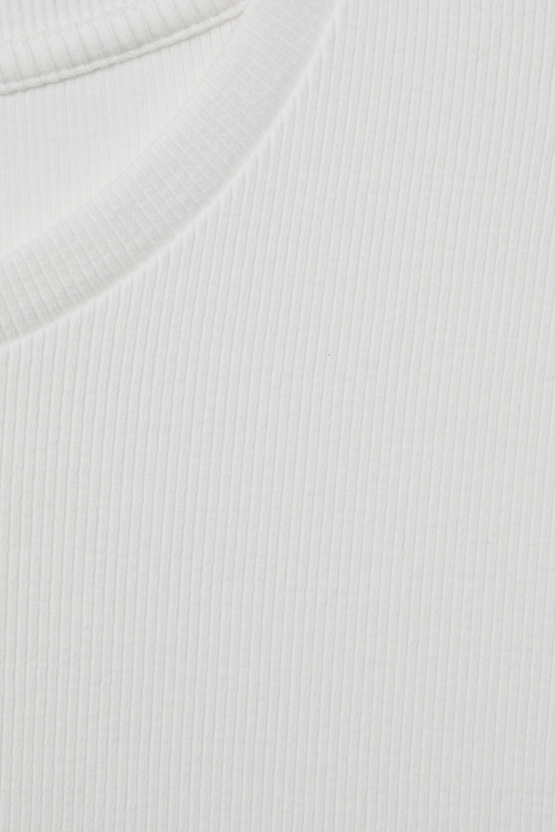 Reiss White Victoria Cotton Blend Scoop Neck T-Shirt - Image 5 of 5