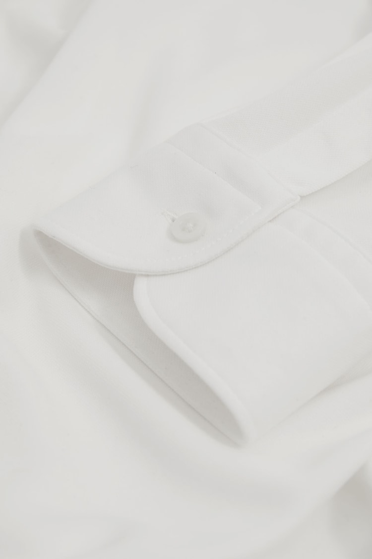 Reiss White Bobby Modal Blend Cutaway Collar Shirt - Image 6 of 6