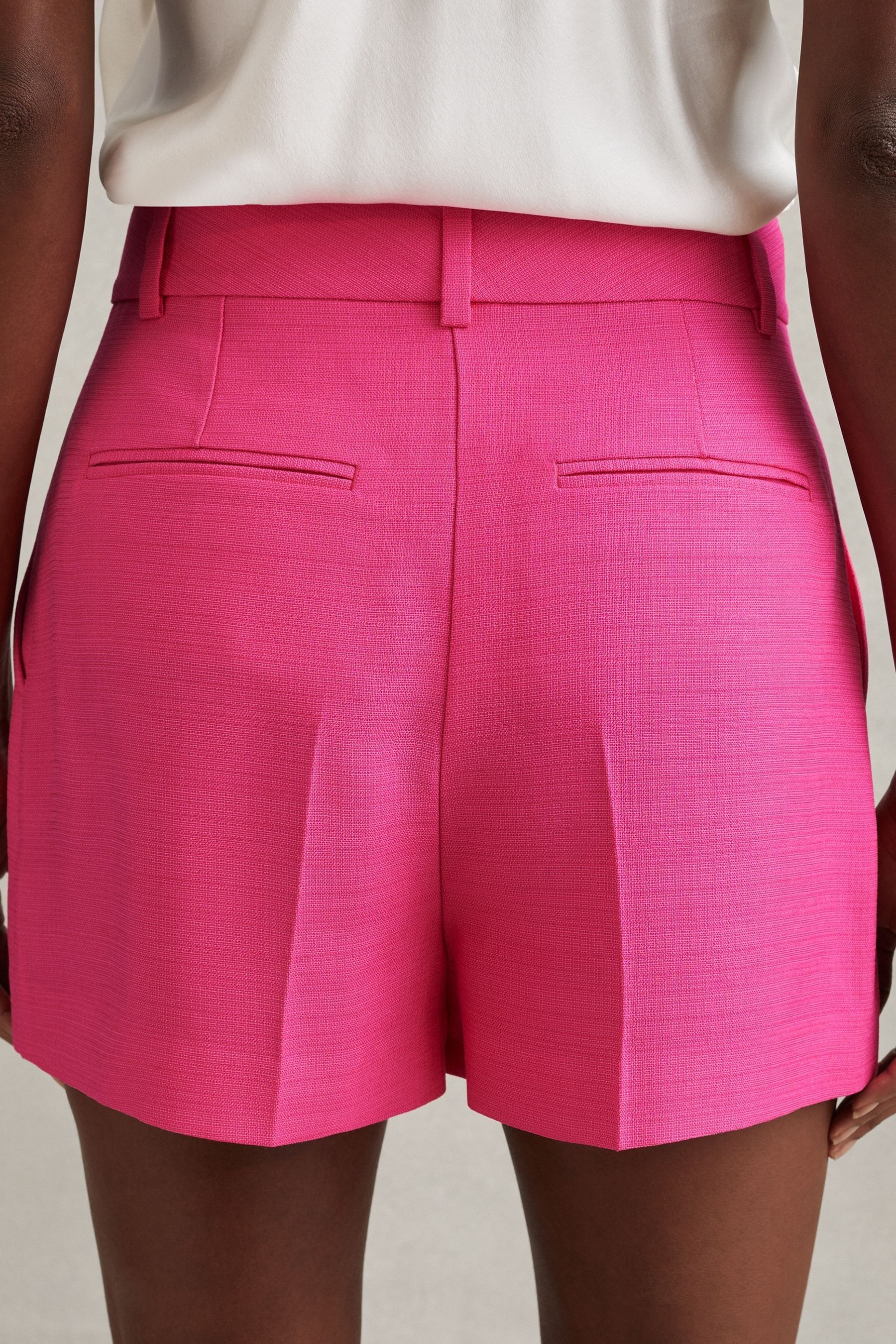 Buy Reiss Pink Hewey Tailored Textured Suit Shorts from the Next UK online shop