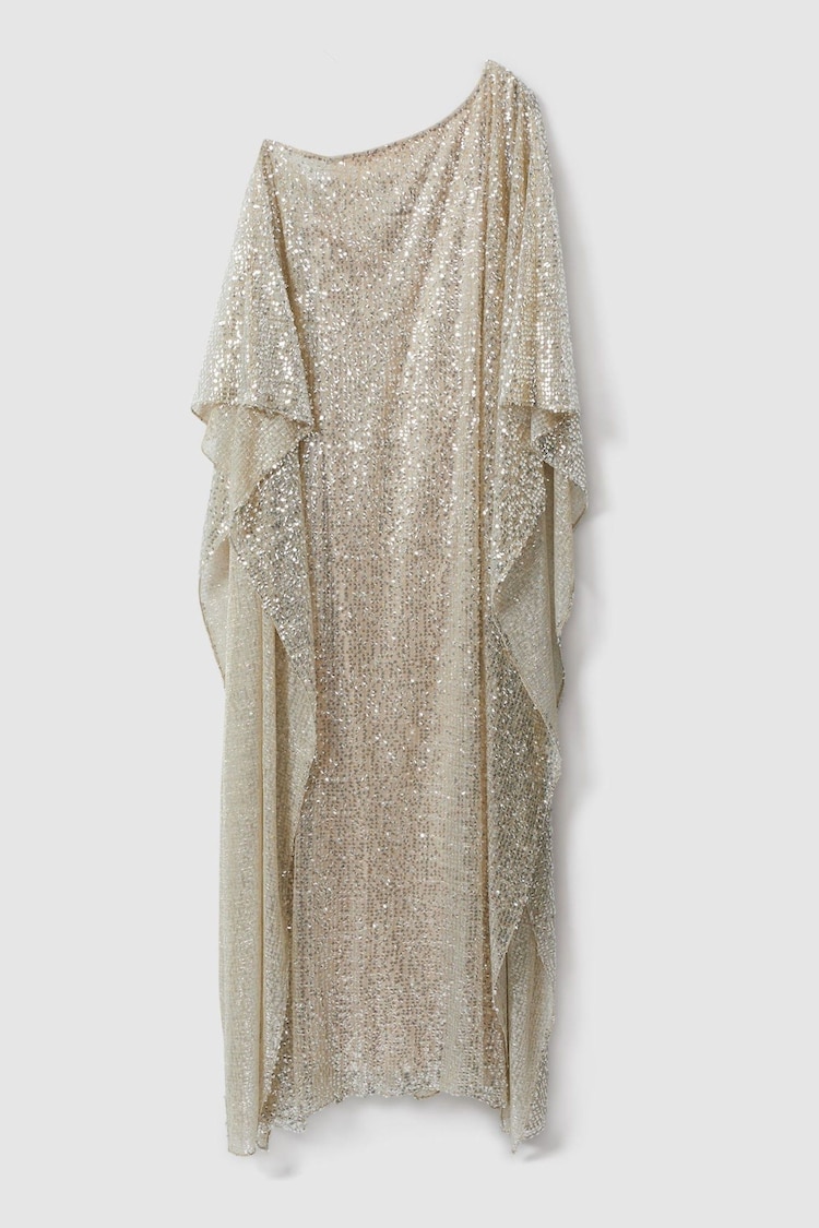 Halston Sequin Off-The-Shoulder Maxi Dress - Image 2 of 7