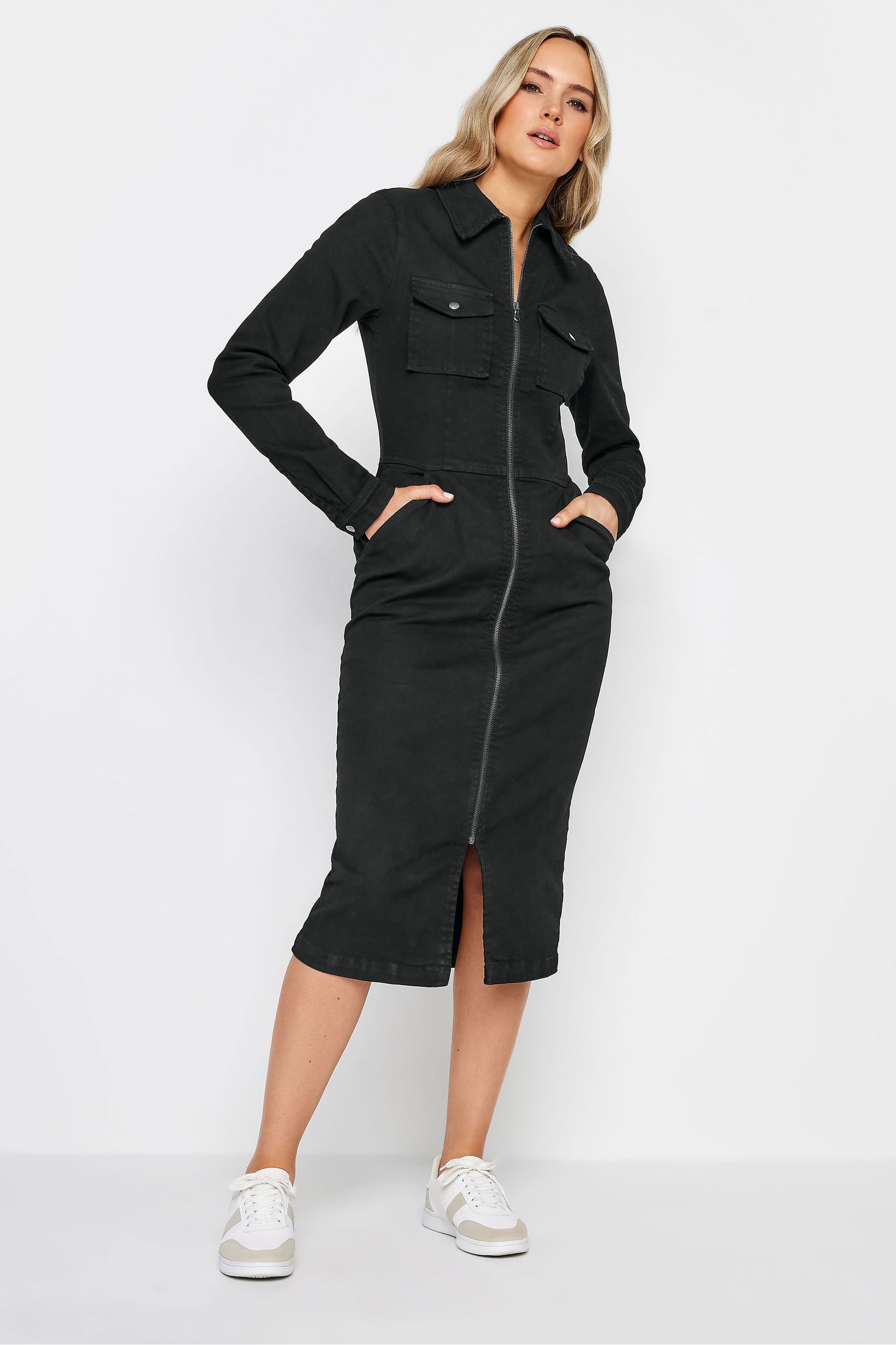 Buy Long Tall Sally Black Green Zip Up Dress from Next Georgia