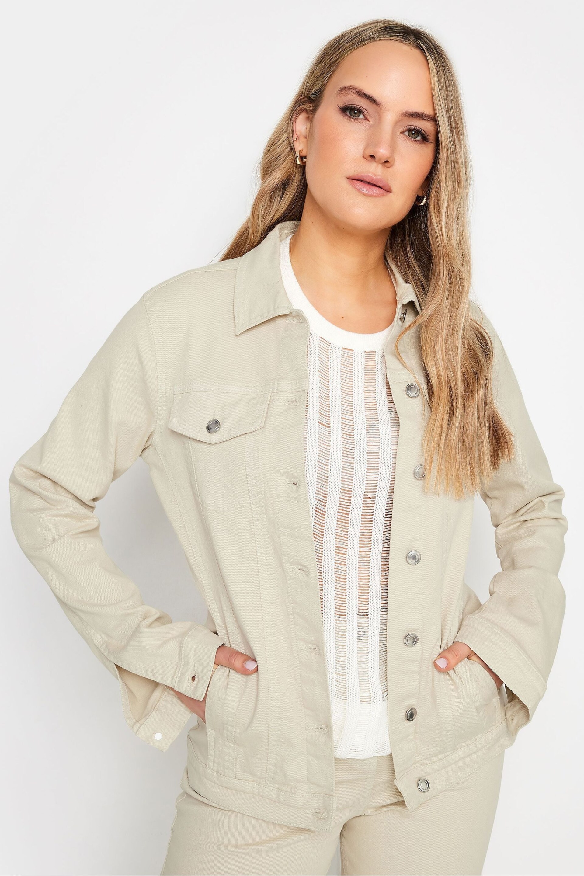 Long Tall Sally White Tall Denim Jacket - Image 1 of 4