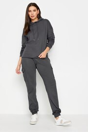 Long Tall Sally Grey Tall Ribbed Cargo Hoodie - Image 2 of 4