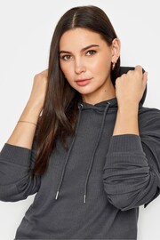 Long Tall Sally Grey Tall Ribbed Cargo Hoodie - Image 4 of 4