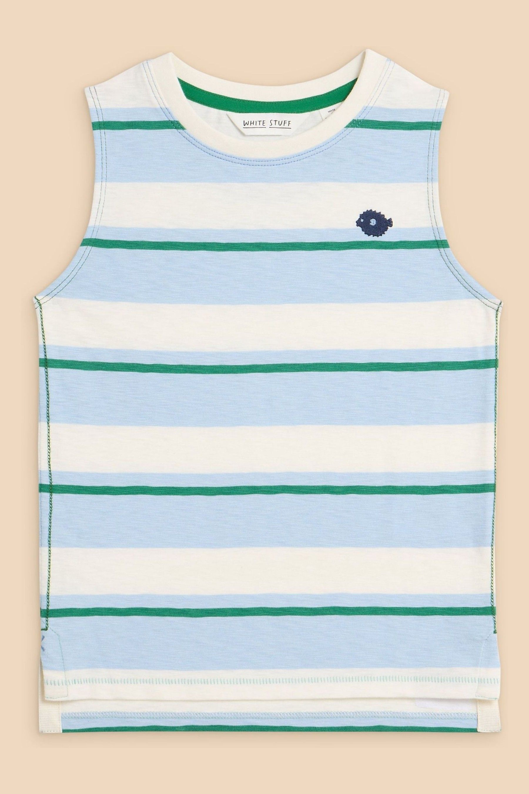 Buy White Stuff Blue Boys Striped 100 Cotton Vest from Next Ireland