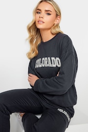 PixieGirl Petite Blue 'Colorado' Slogan Sweatshirt - Image 4 of 4