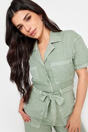 PixieGirl Petite Green Utility Washed Jumpsuit - Image 4 of 4