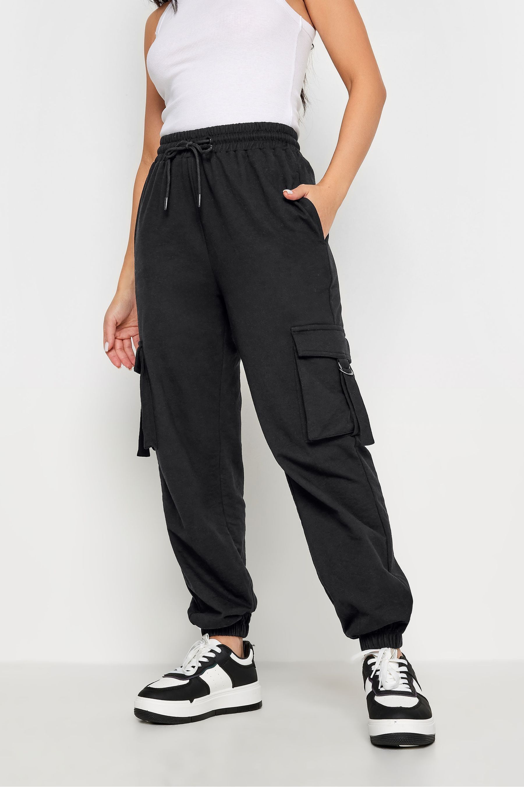 Buy PixieGirl Petite Black Cargo Joggers from the Next UK online shop