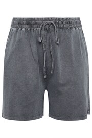 Yours Curve Grey LIMITED COLLECTION  Acid Wash Jogger Shorts - Image 5 of 5