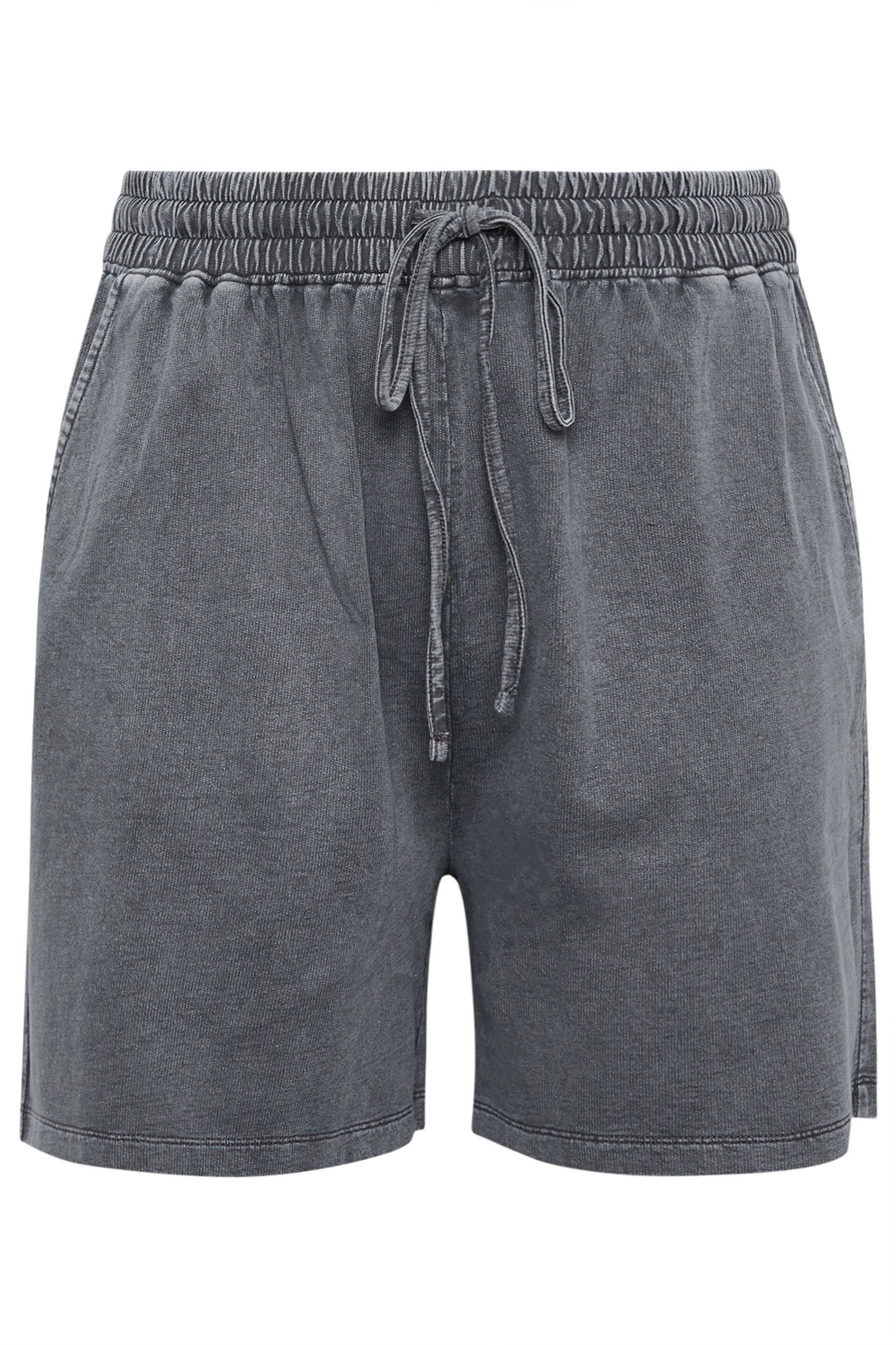 Yours Curve Grey LIMITED COLLECTION  Acid Wash Jogger Shorts - Image 5 of 5