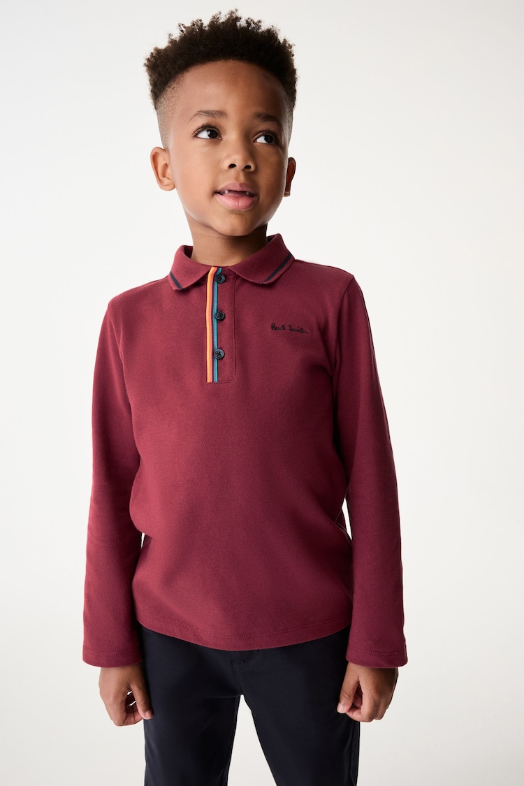 Paul Smith Junior Boys Long Sleeve Signature Polo Shirt - Image 1 of 7