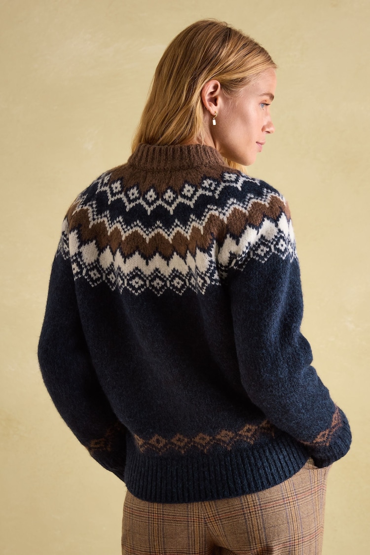 Joules Lowry Navy/Camel Fair Isle Jumper - Image 2 of 7