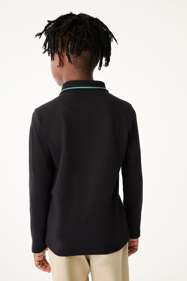 Paul Smith Junior Boys Long Sleeve Signature Polo Shirt - Image 2 of 7