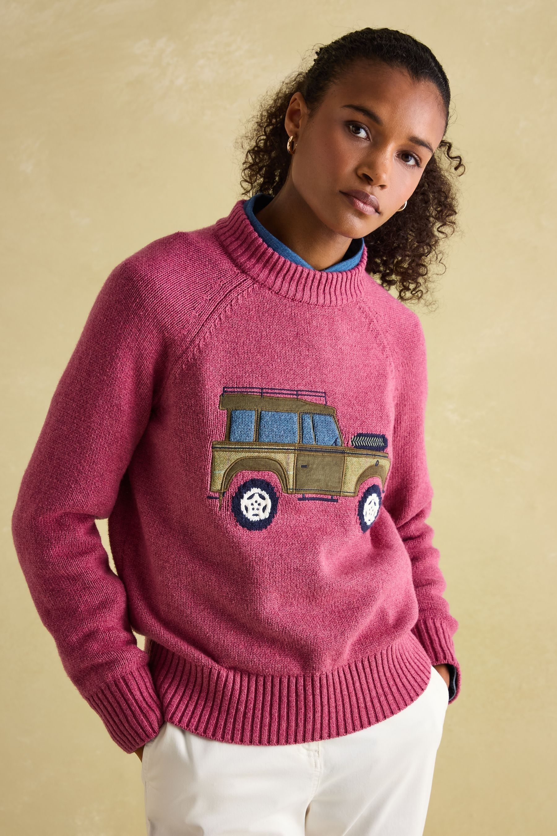Buy Joules Rutland Pink Applique Knitted Jumper from Next USA