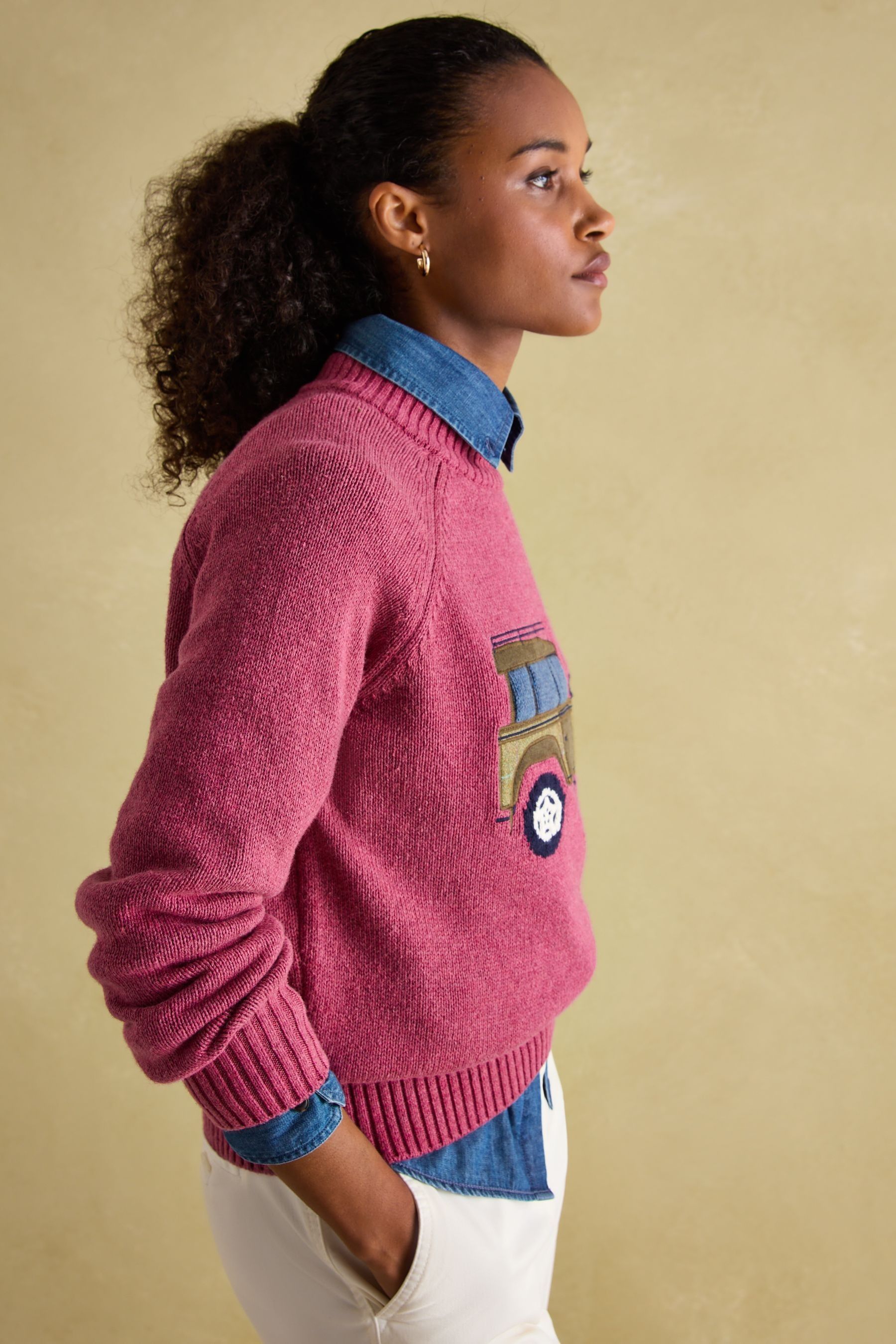 Joules pink jumper online
