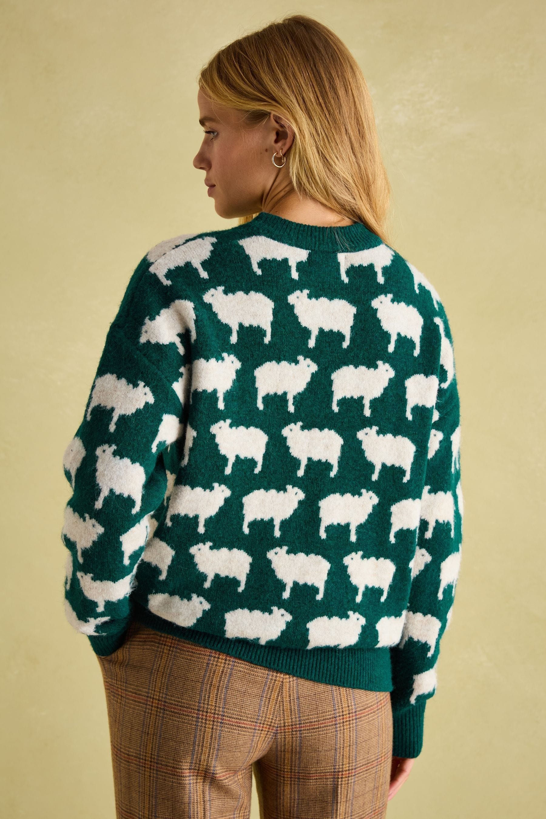 Joules Fleece Navidad Green Christmas Jumper