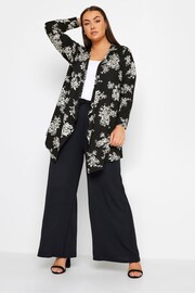 Yours Curve Black Jersey Cardigan - Image 3 of 4