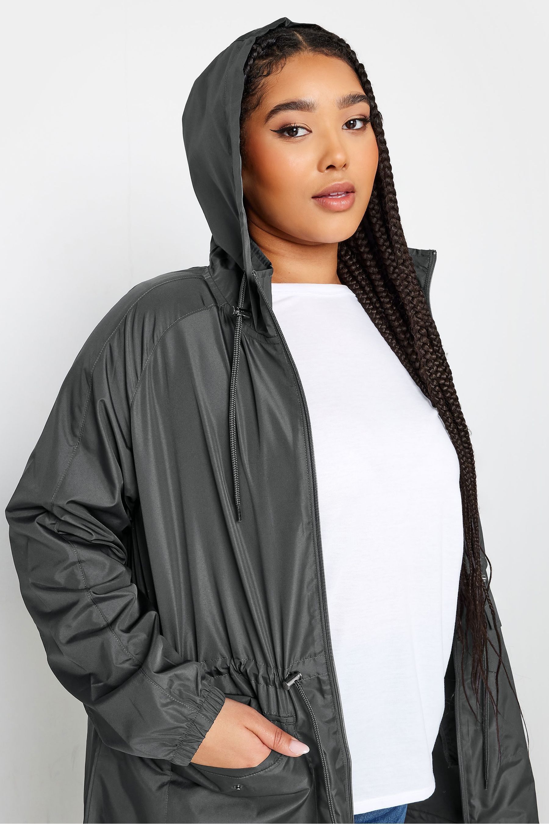 Buy Yours Curve Grey Lightweight Parka from Next Luxembourg