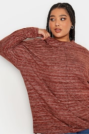Yours Curve Red Soft Touch Front Seam Detail Jumper - Image 4 of 4