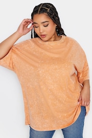 Yours Curve Orange Boxy T-Shirt - Image 1 of 4