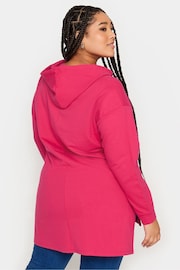 Yours Curve Pink Embellished Tie Hoodie - Image 2 of 4